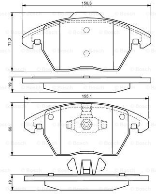 0986424825 Bosch Передні гальмівні колодки