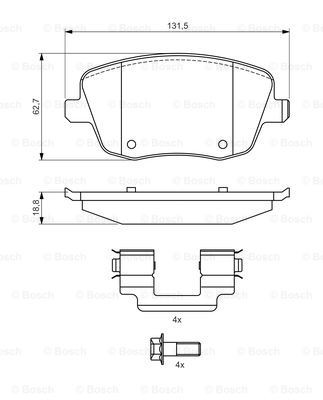 Гальмівні колодки Bosch 0986424829 ціна, від 29.84 USD