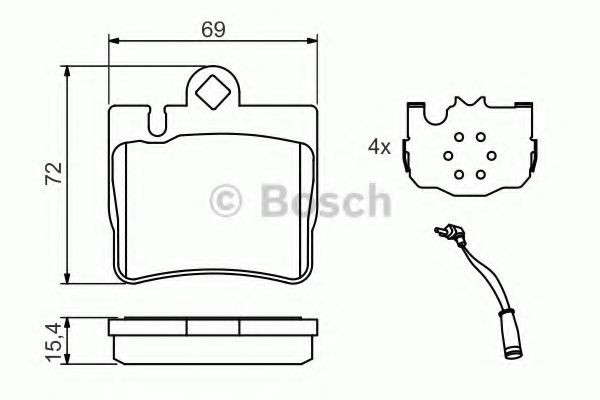 Задні гальмівні колодки Bosch 0986424830 ціна, від 32.53 USD