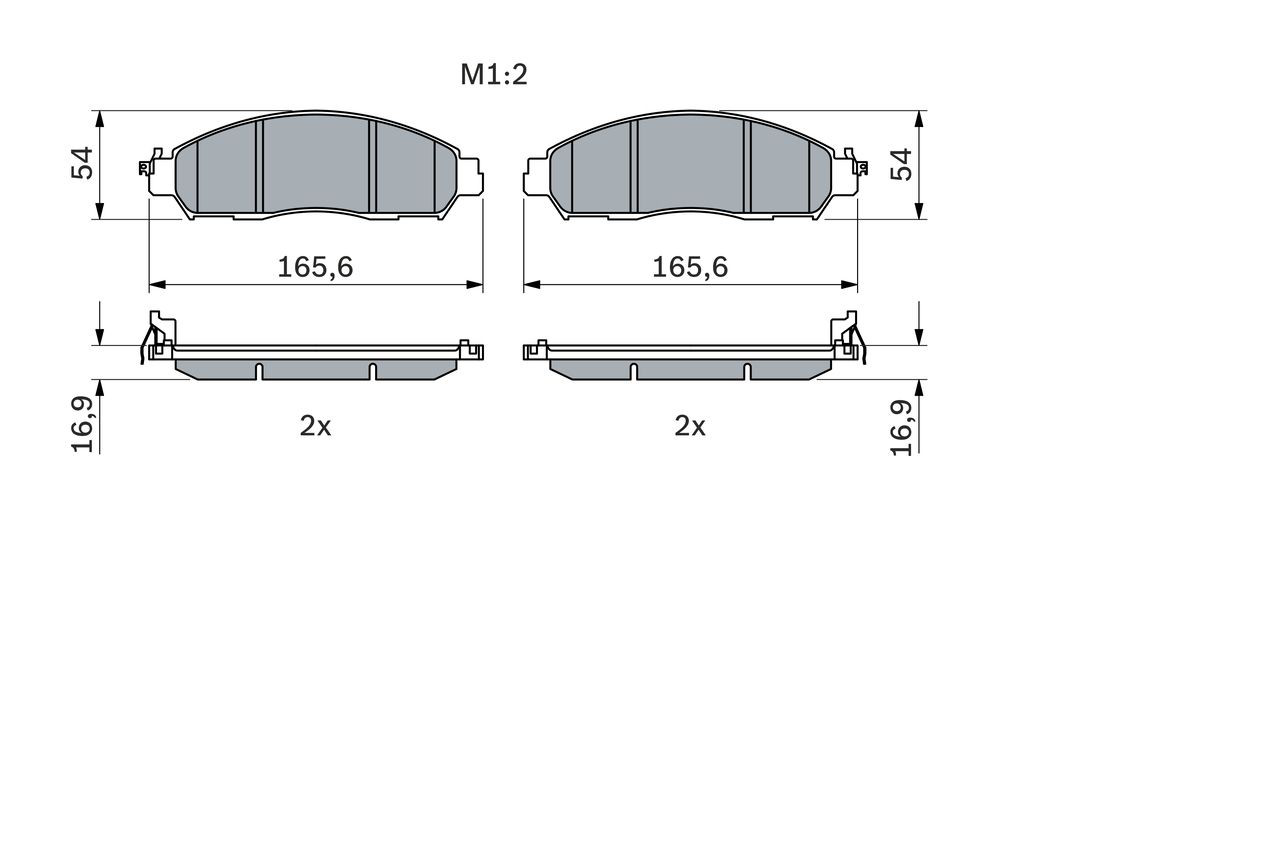 0986424837 Bosch Передні гальмівні колодки