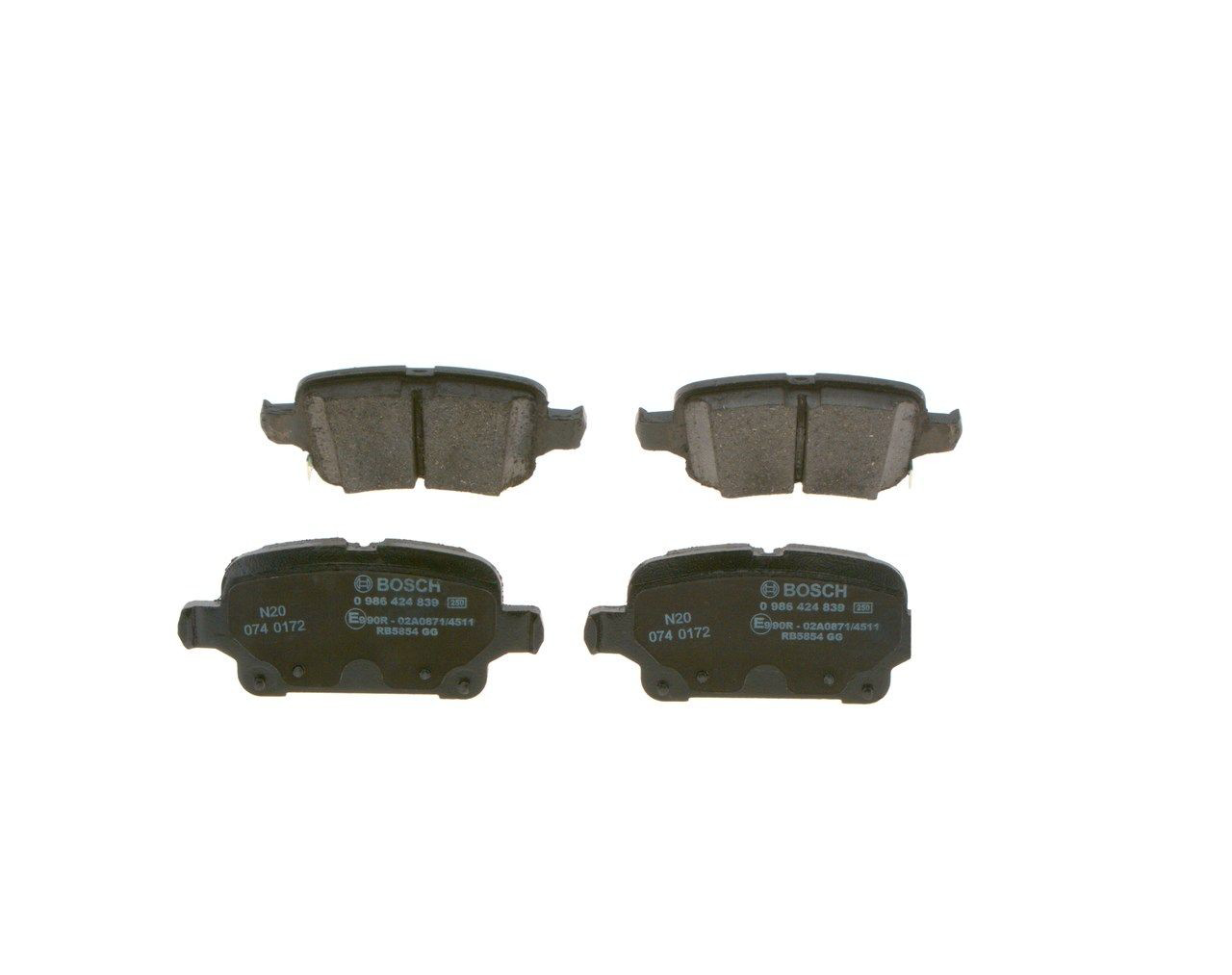 Купити 0986424839 Bosch Задні колодки