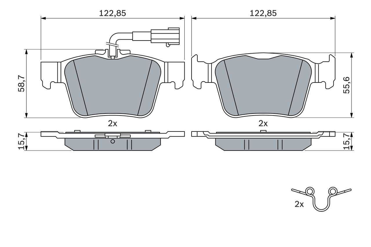 Купити 0986424848 Bosch Задні колодки