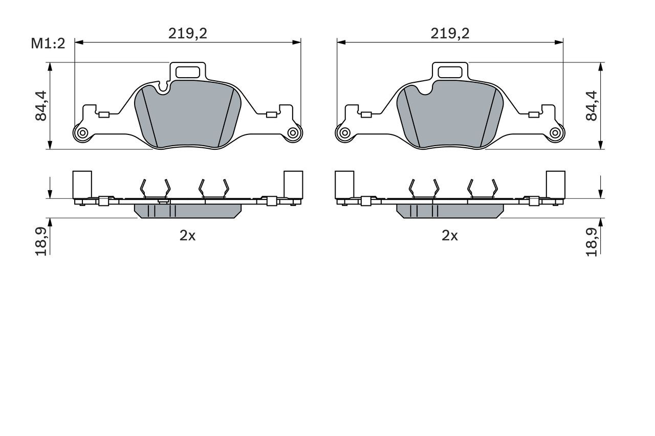 0986424849 Bosch Передні гальмівні колодки
