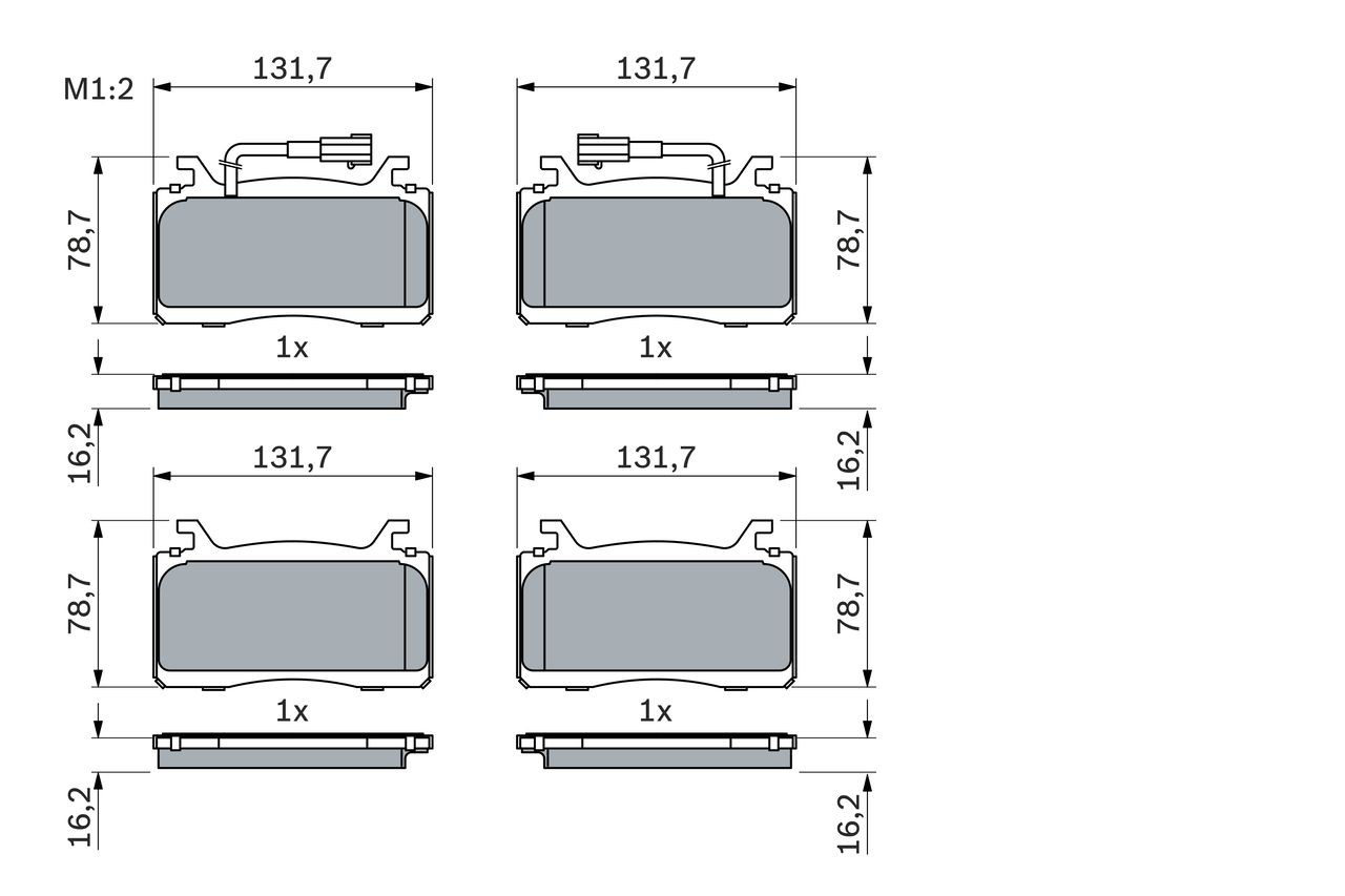 Передні тормозні колодки 0986424851 Bosch