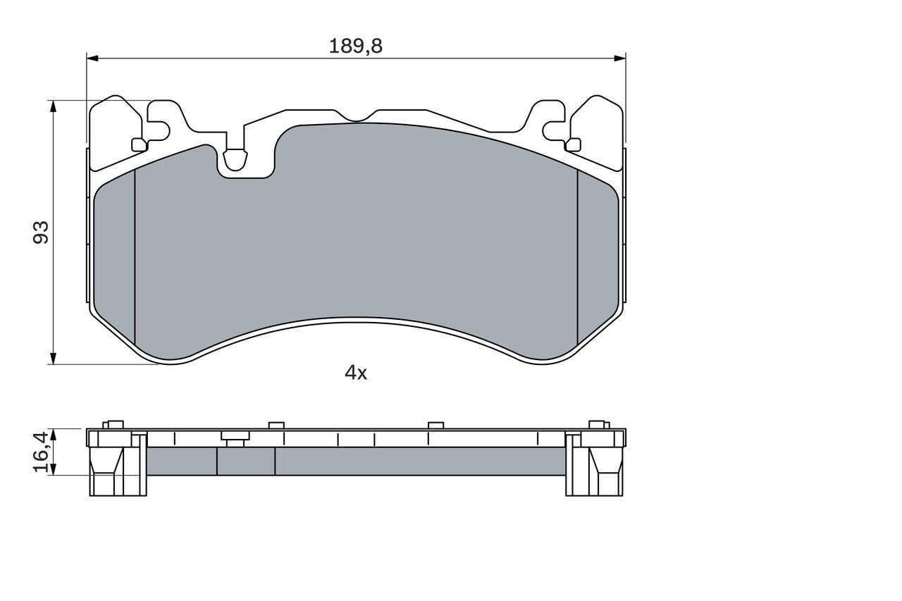 0986424861 Bosch Передні гальмівні колодки