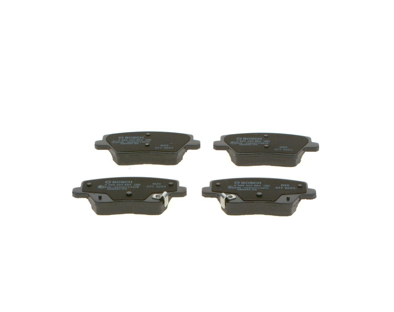 Задні гальмівні колодки Bosch 0986424864 ціна, від 26.74 USD