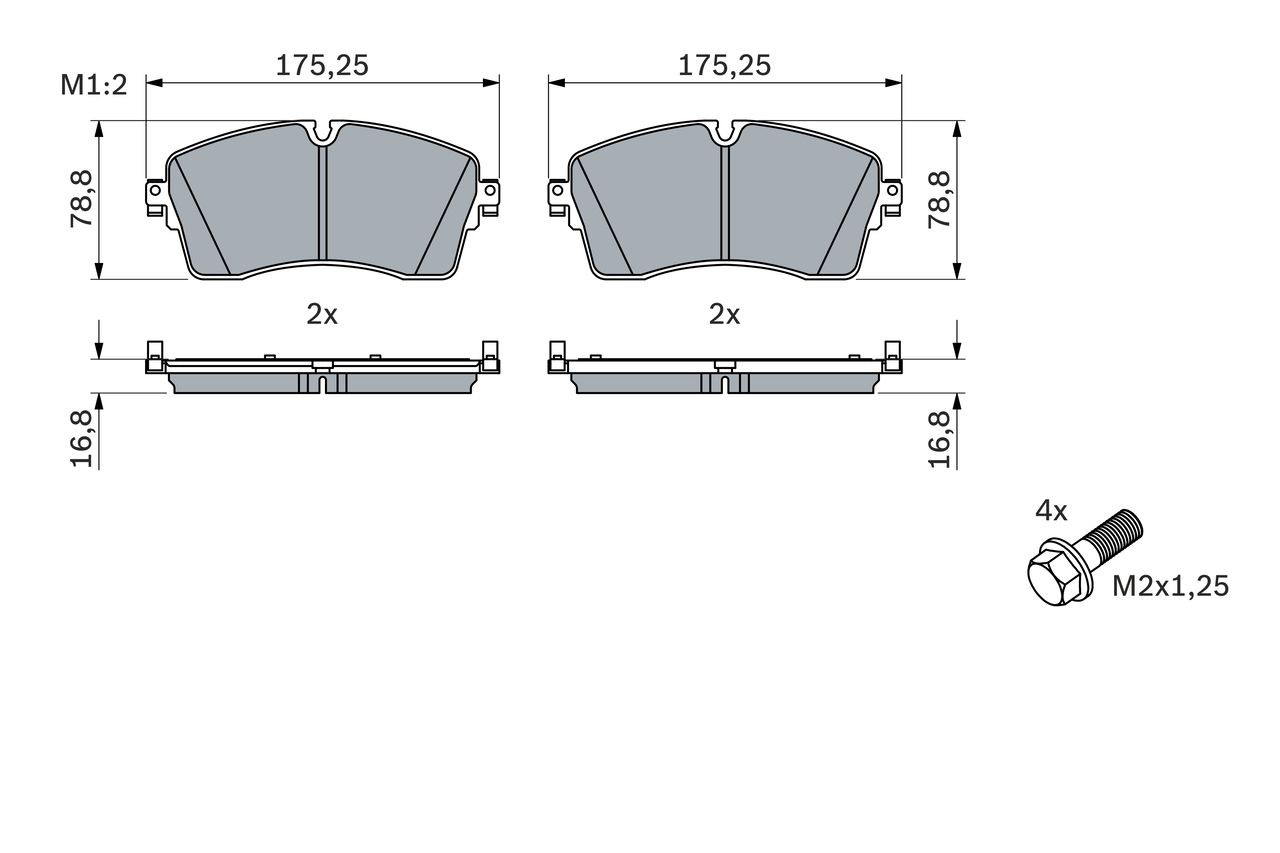 Гальмівні колодки Bosch 0986424871 ціна, від 73.67 USD