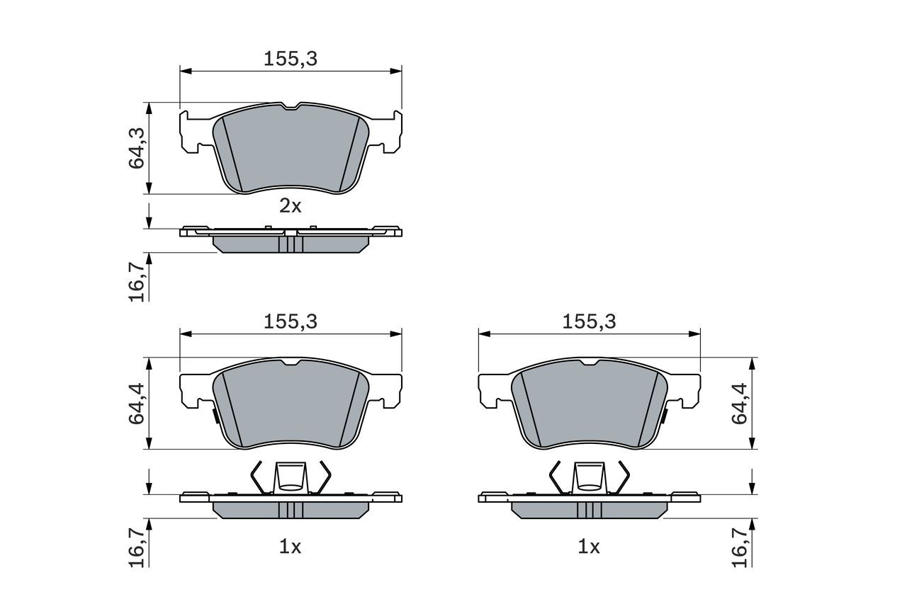 Тормозні колодки Bosch 0986424885