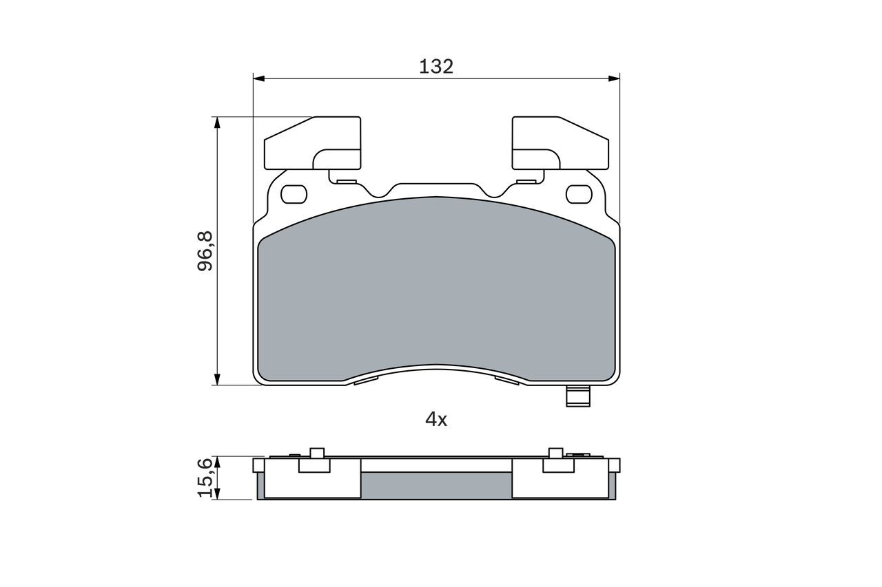 Купити 0986424894 Bosch Колодки гальмівні передні, дискові