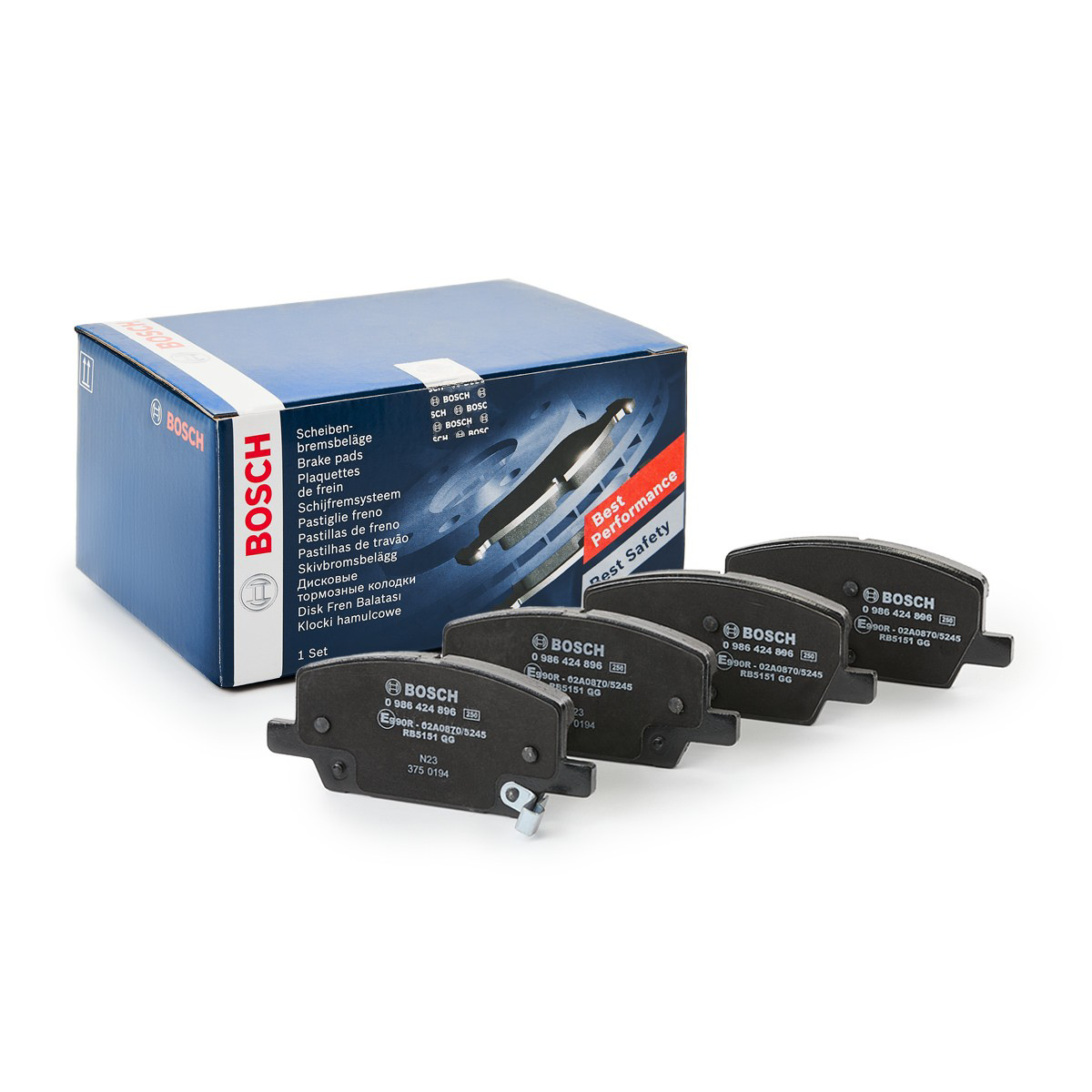 Передні тормозні колодки 0986424896 Bosch