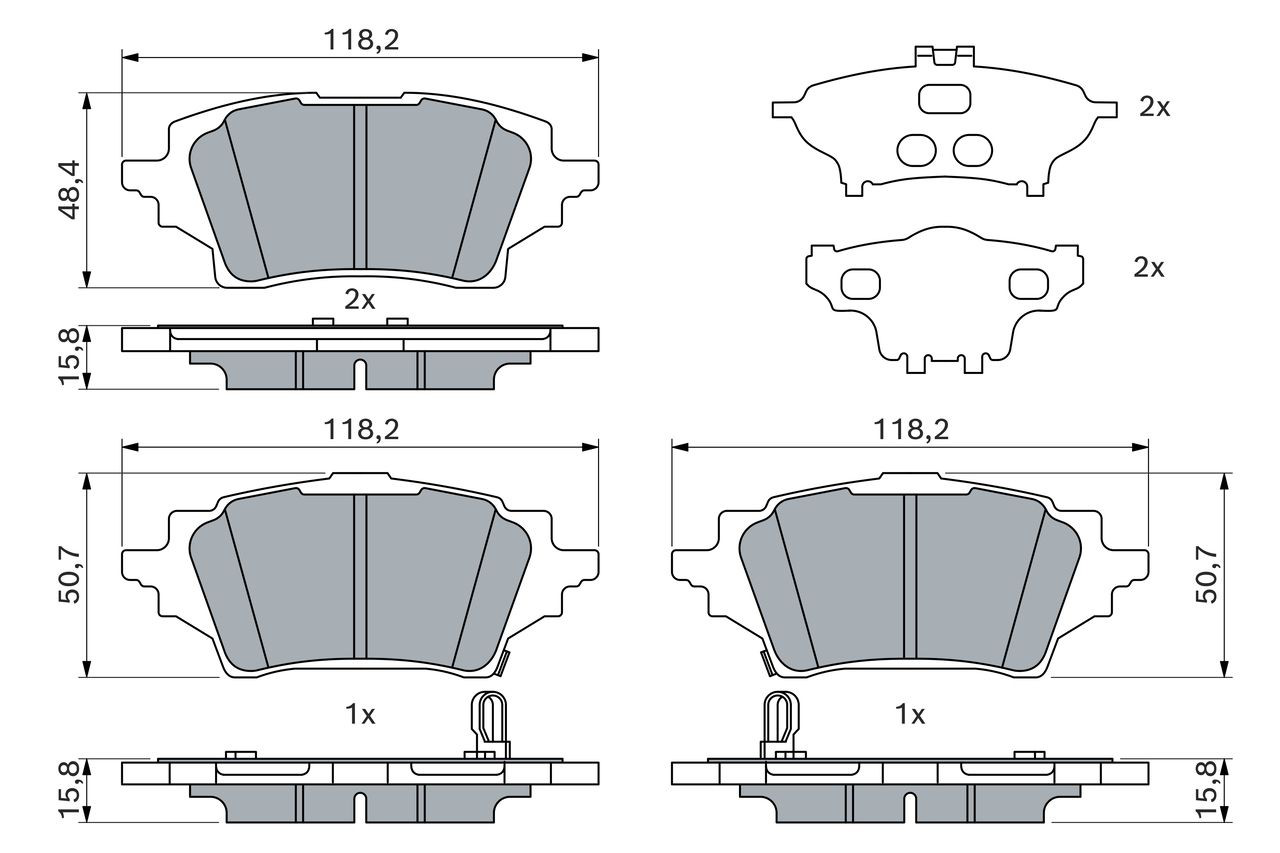 Задні дискові колодки Bosch 0986424911
