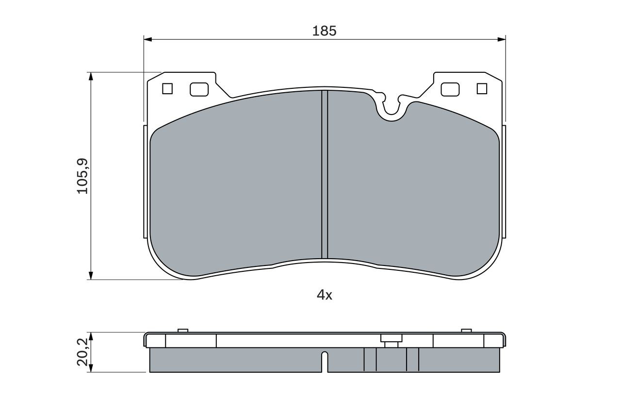 Гальмівні колодки Bosch 0986424921 ціна, від 127.12 USD