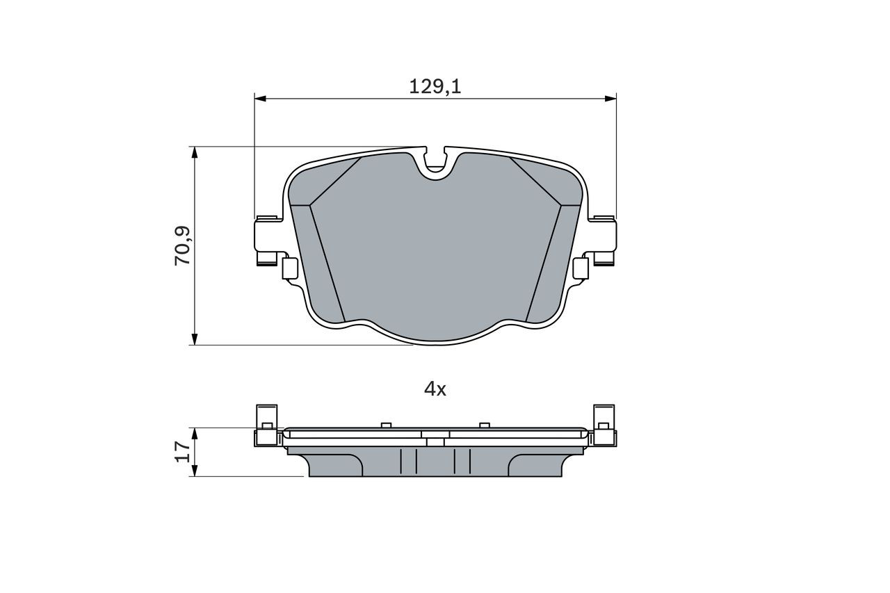 Задні гальмівні колодки 0986424948 Bosch