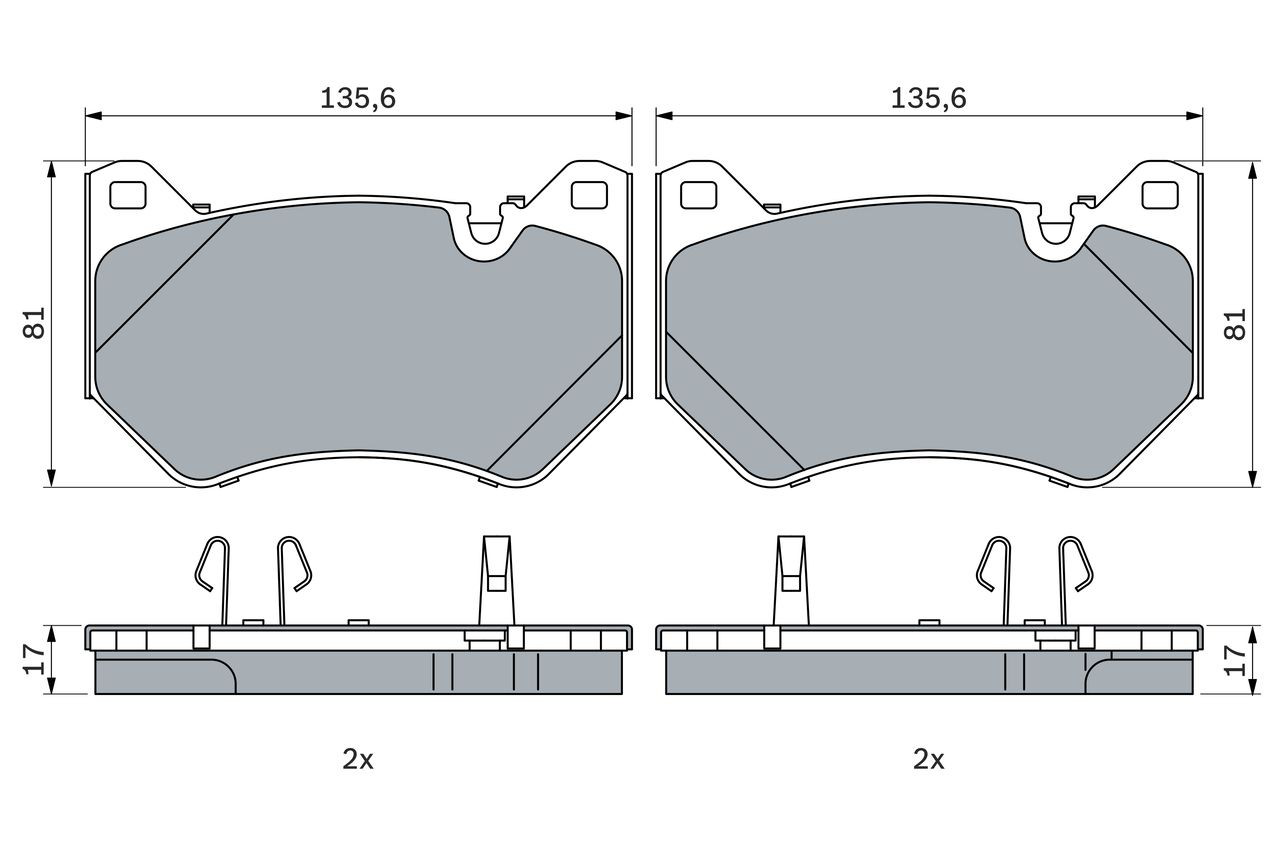 Гальмівні колодки Bosch 0986424965 ціна, від 79.09 USD