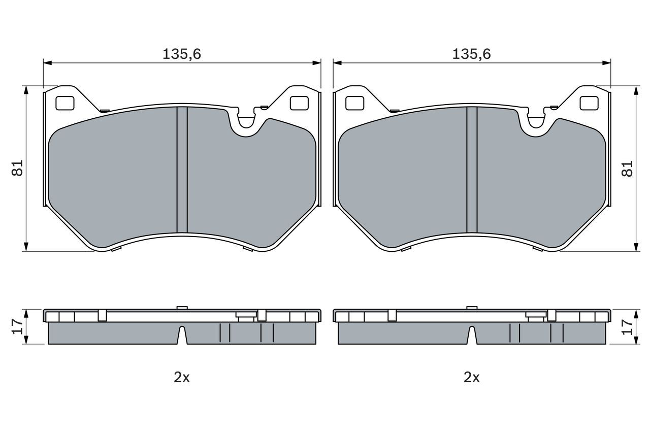 Передні тормозні колодки 0986424966 Bosch