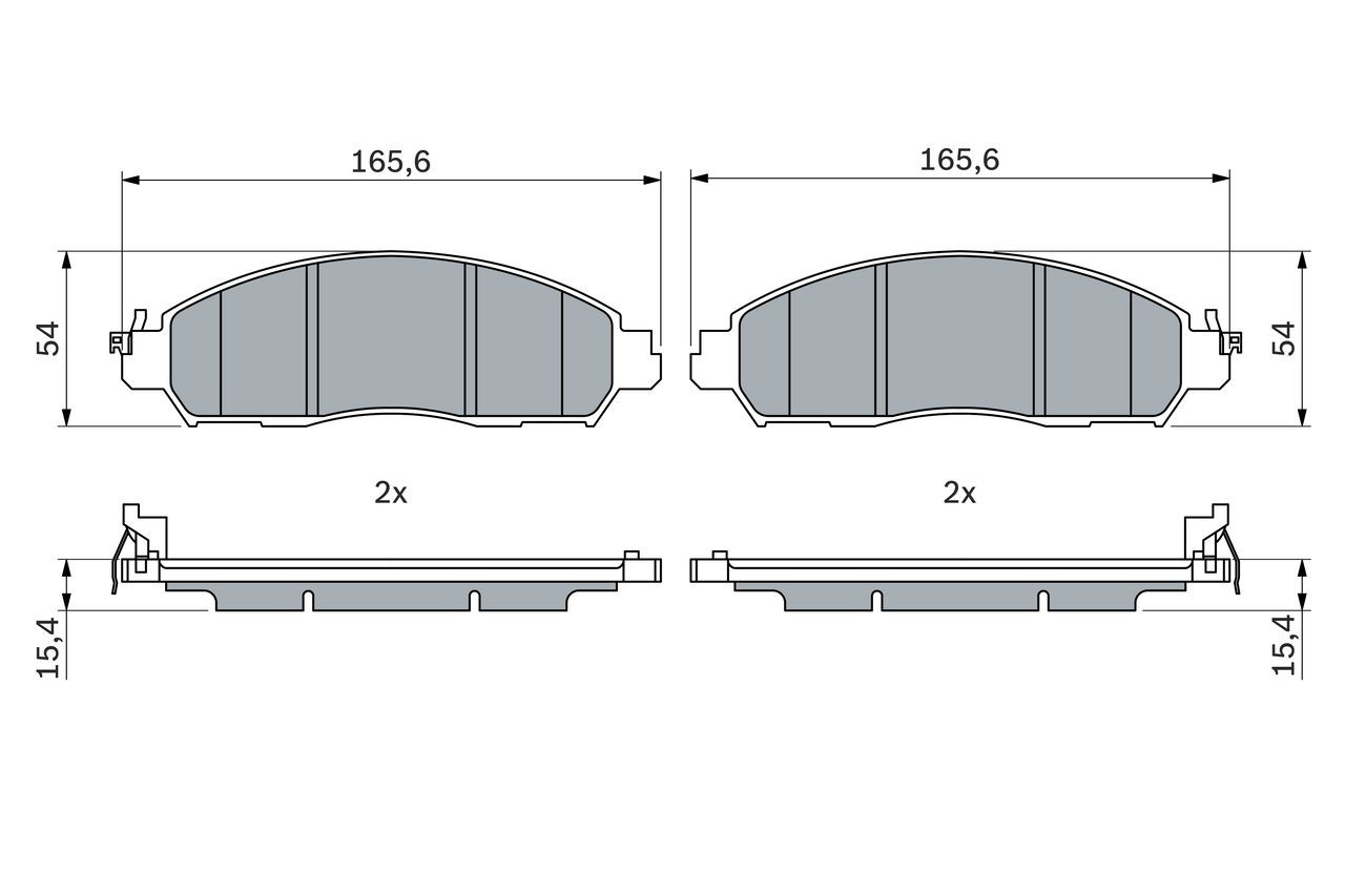 Тормозні колодки Bosch 0986424973