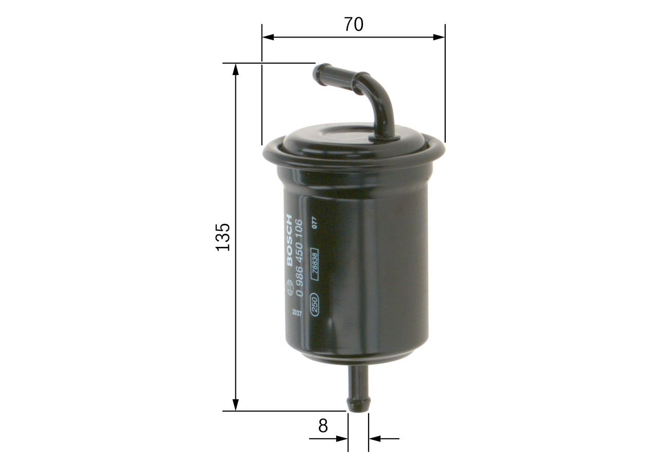 Фільтр паливний Bosch 0986450106