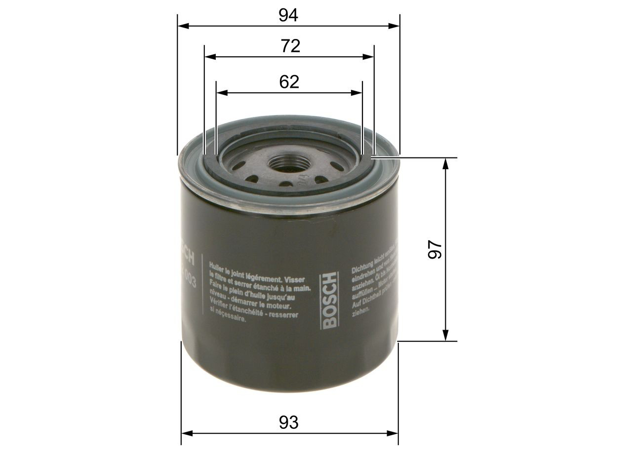 Масляний фільтр двигуна Bosch 0986452003 ціна, від 5.89 USD