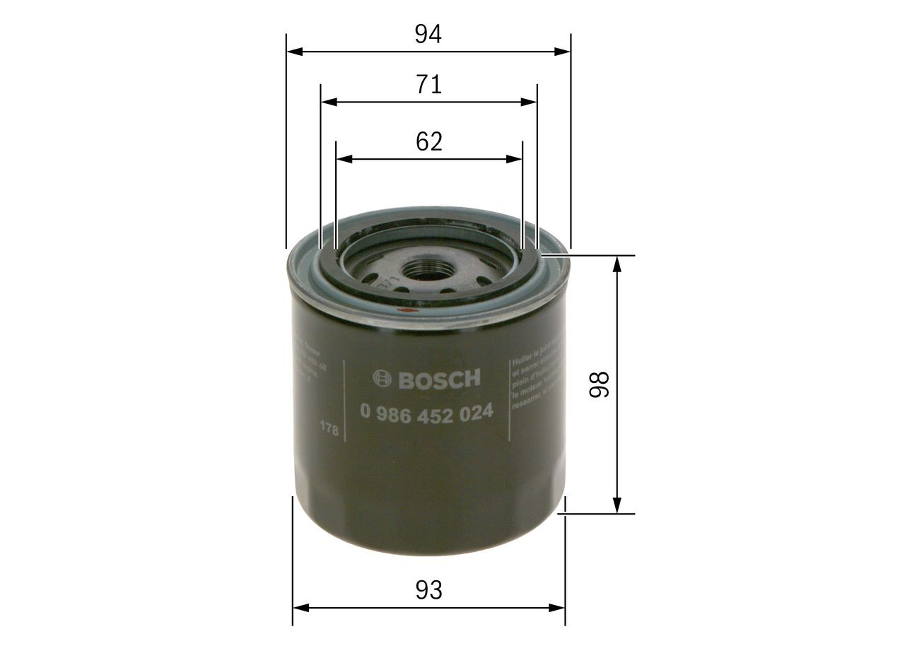 Фільтр масляний Bosch 0986452024