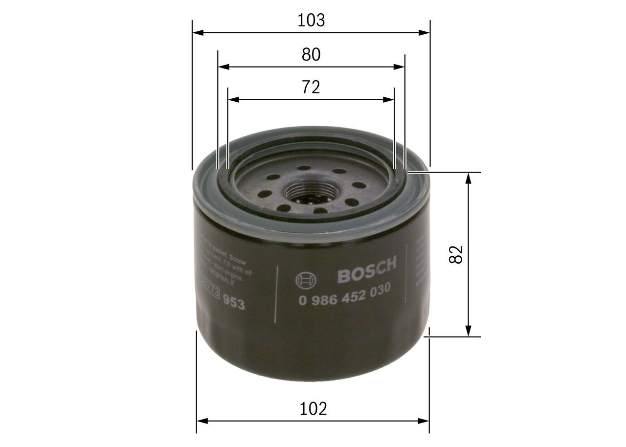 0986452030 Bosch Фільтр масла