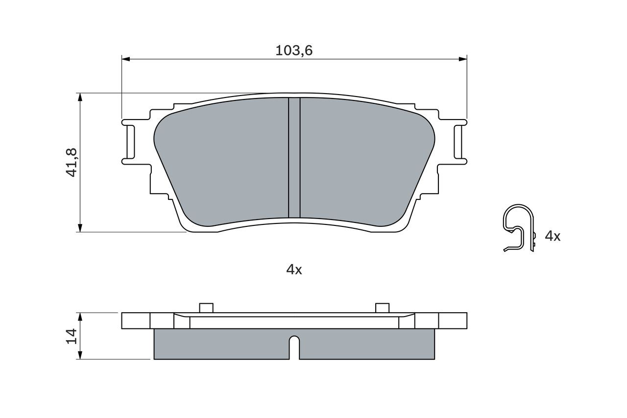 Купити 0986460008 Bosch Задні колодки