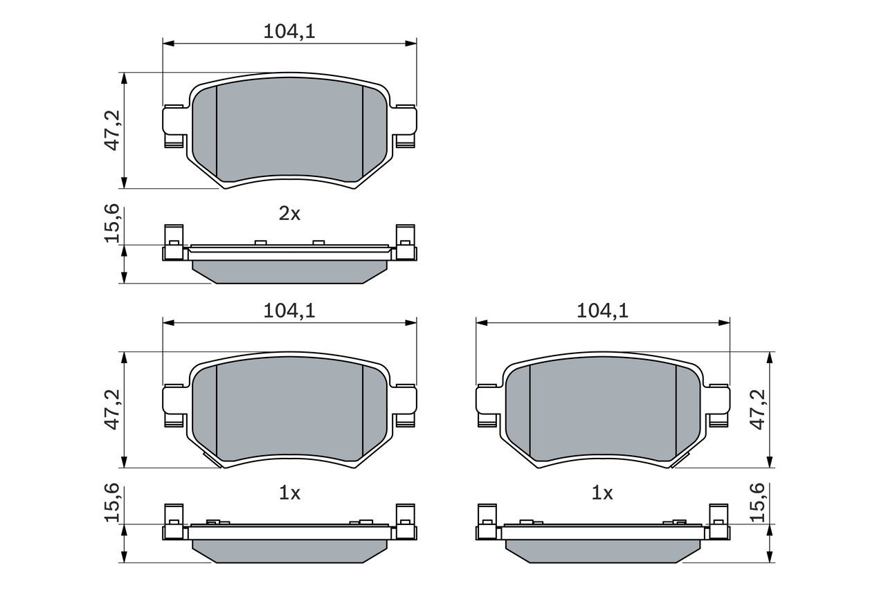 Купити 0986460010 Bosch Задні колодки