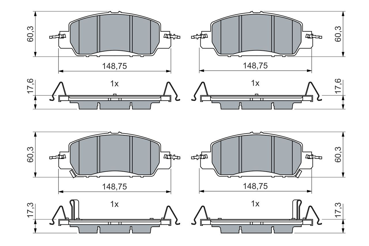 Гальмівні колодки Bosch 0986460017 ціна, від 56.90 USD