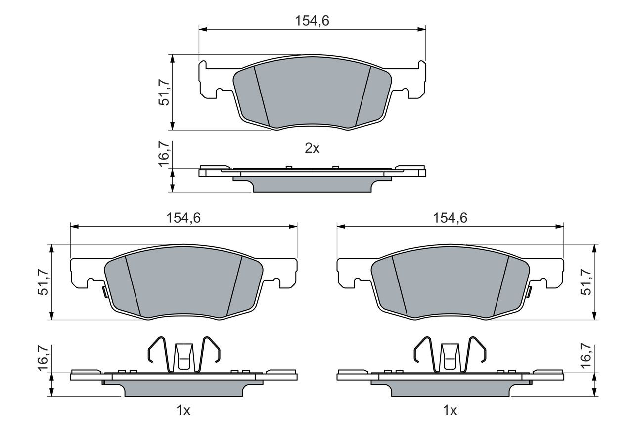 Купити 0986460018 Bosch Колодки гальмівні передні, дискові