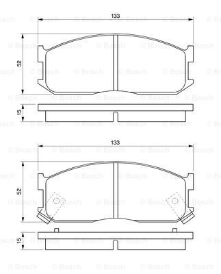 Гальмівні колодки Bosch 0986460020 ціна, від 24.33 USD