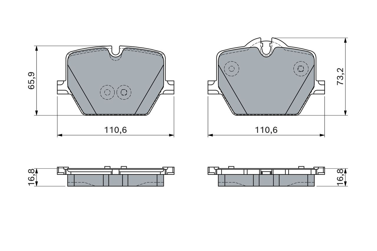 Купити 0986460057 Bosch Задні колодки