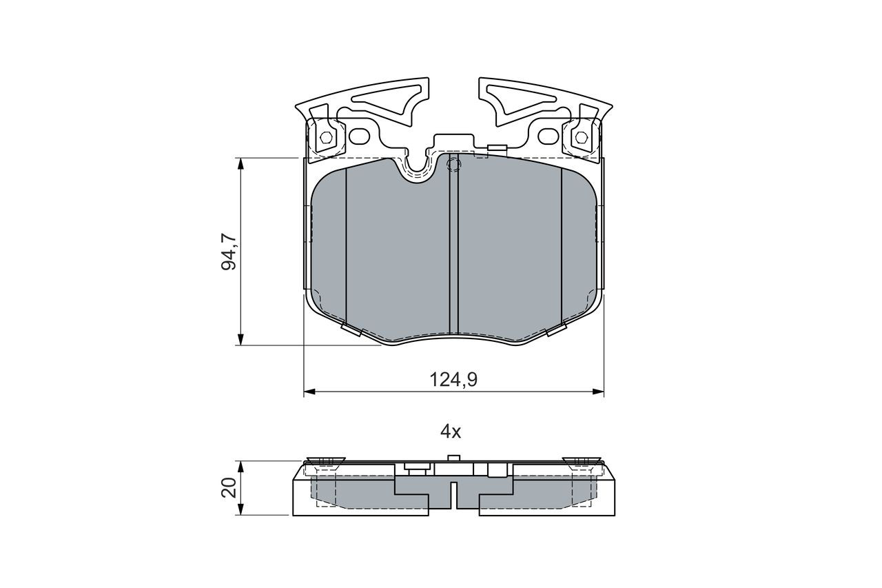 Передні тормозні колодки 0986460060 Bosch