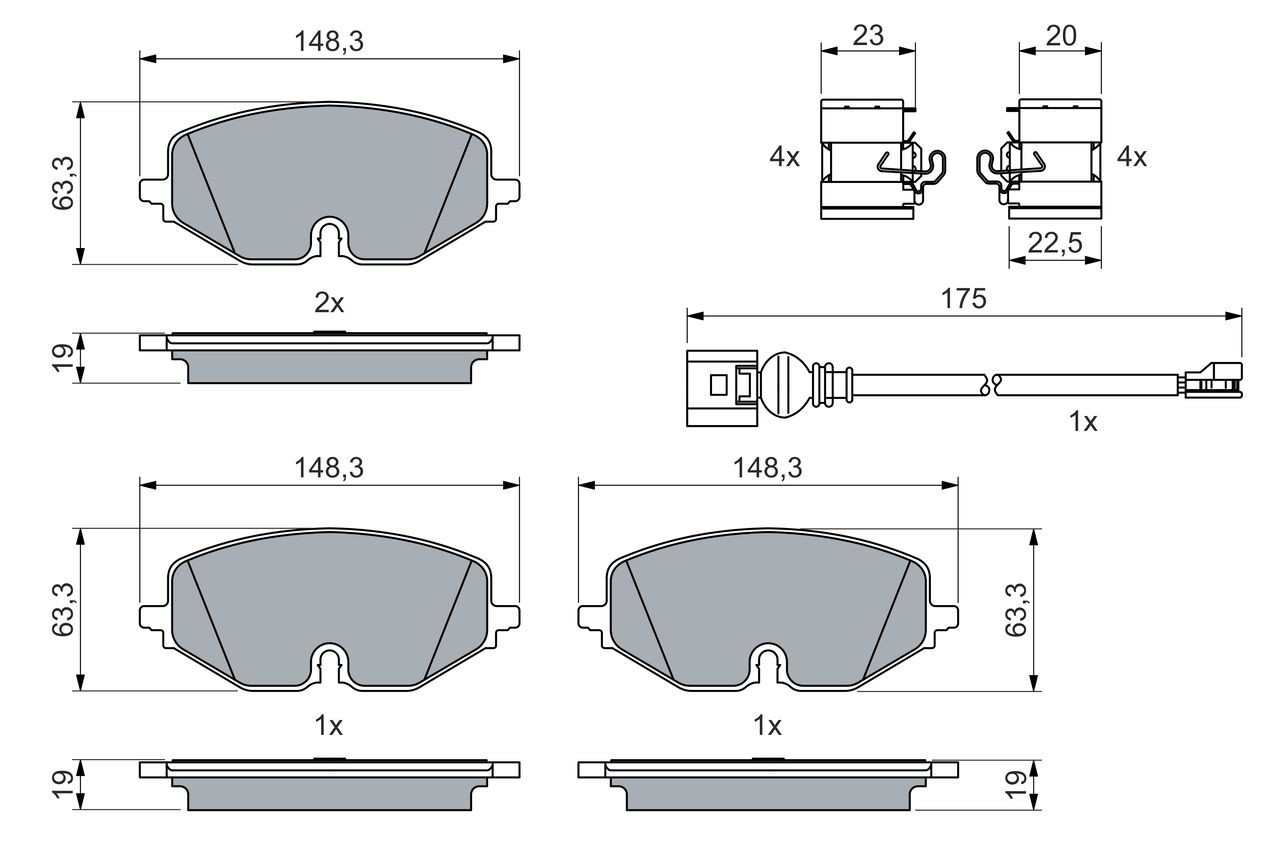 Купити 0986460072 Bosch Колодки гальмівні передні, дискові