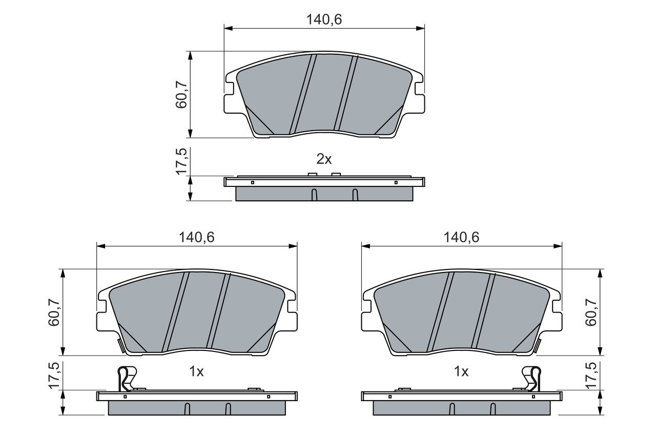 Тормозні колодки Bosch 0986460076
