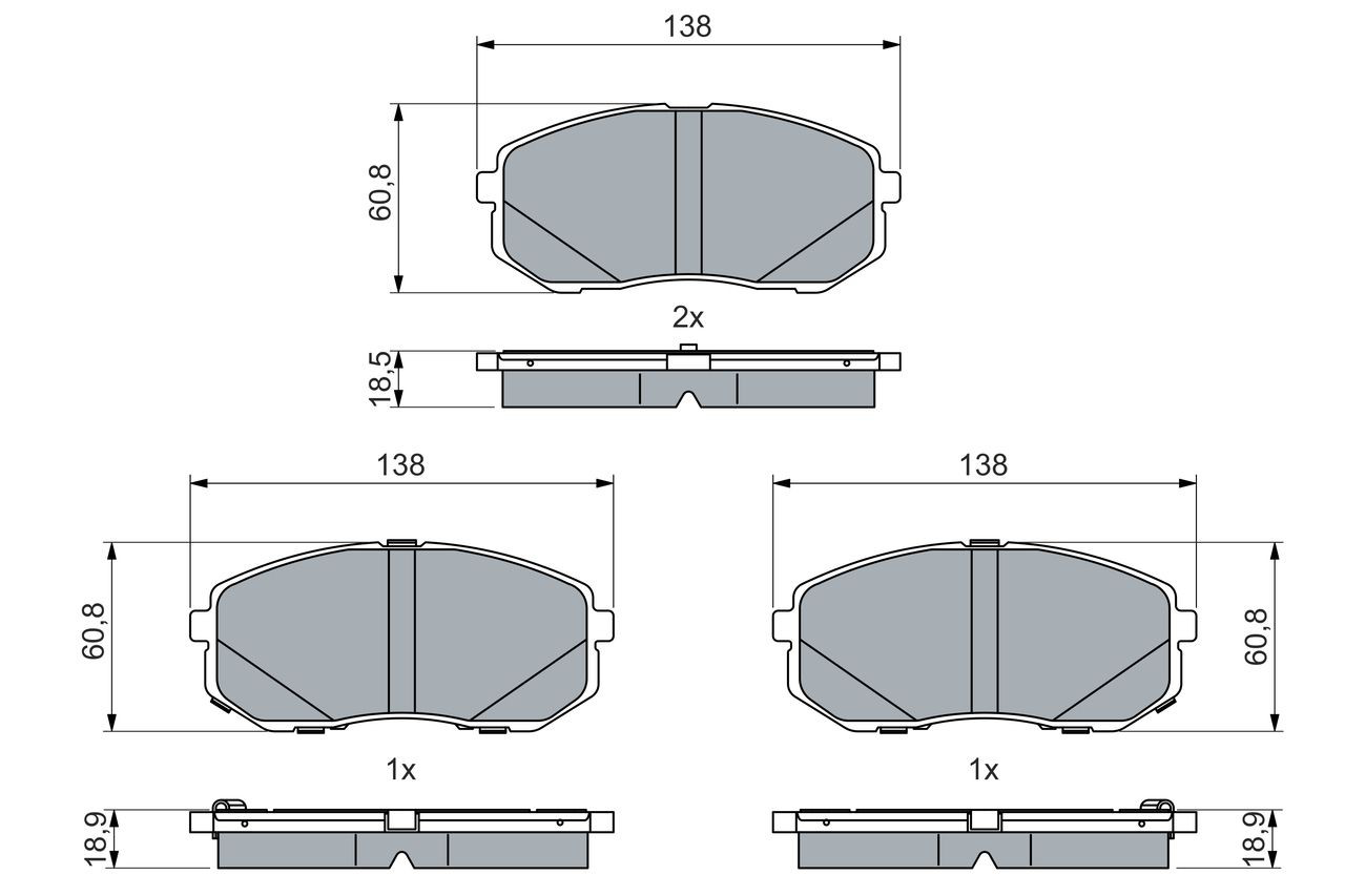 Купити 0986460077 Bosch Колодки гальмівні передні, дискові