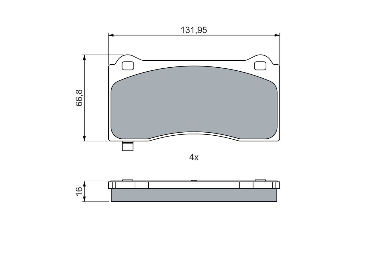 0986460084 Bosch Передні гальмівні колодки