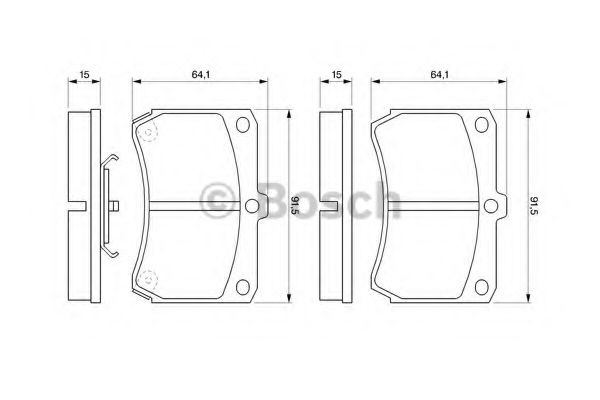 Купити 0986460390 Bosch Колодки гальмівні передні, дискові