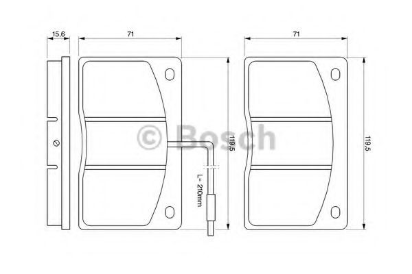 Передні тормозні колодки 0986460932 Bosch