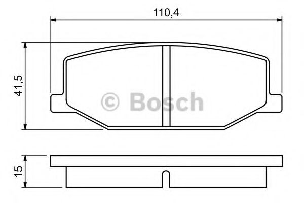 Передні тормозні колодки 0986460935 Bosch