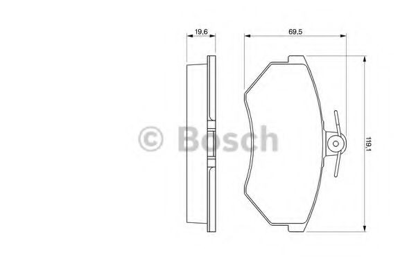 Передні тормозні колодки 0986460944 Bosch