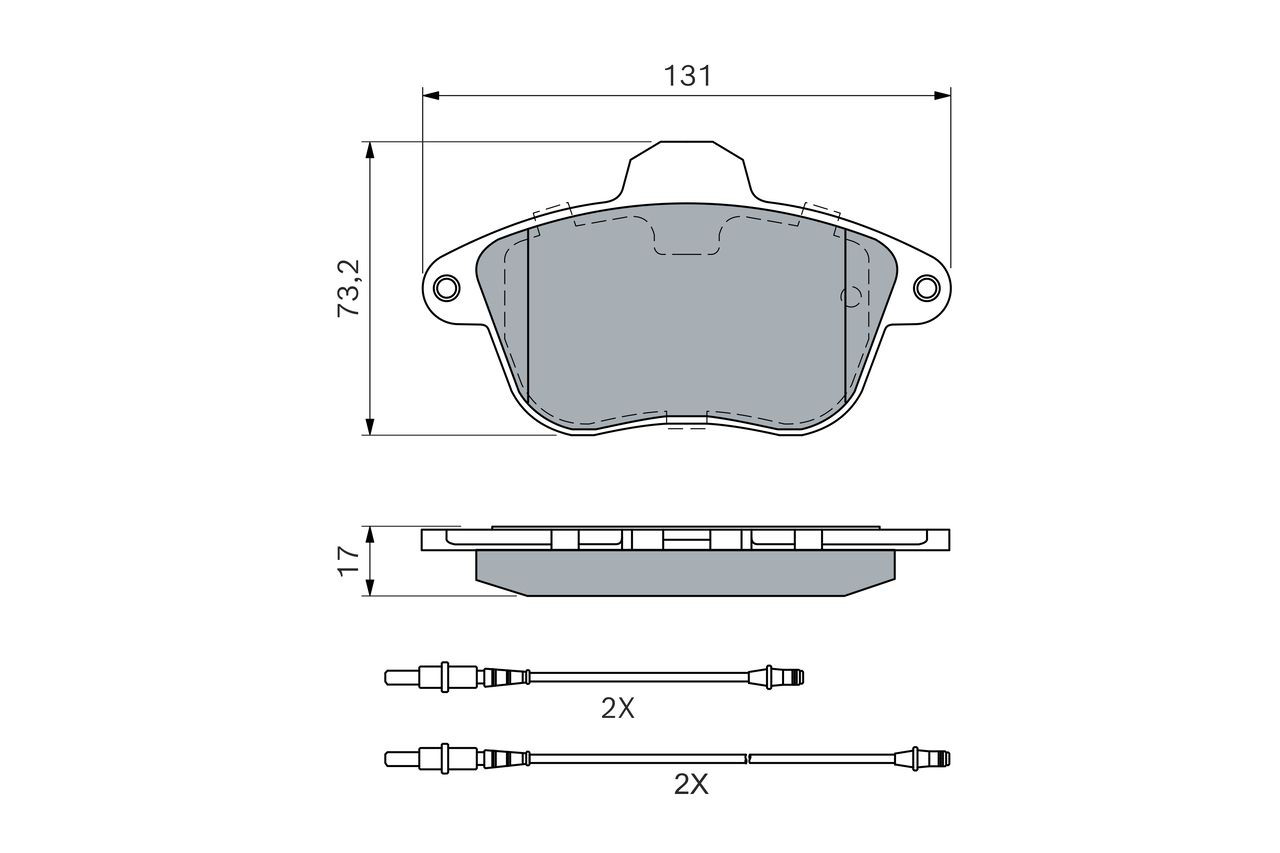 Купити 0986460951 Bosch Колодки гальмівні передні, дискові