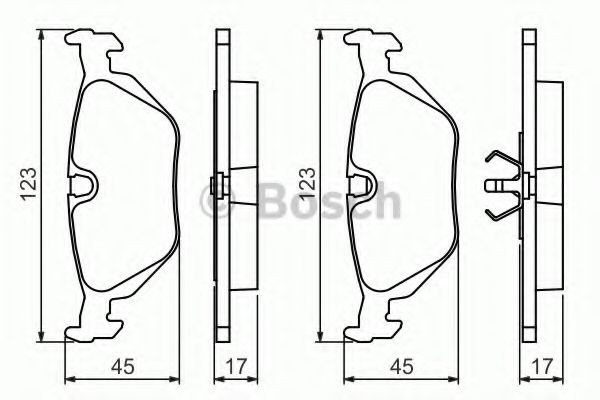 Задні гальмівні колодки Bosch 0986460964 ціна, від 22.94 USD