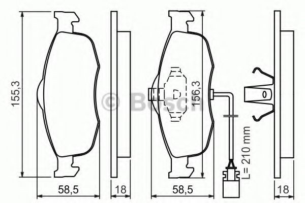 Передні тормозні колодки 0986460971 Bosch