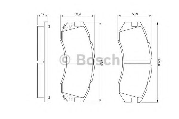 Передні тормозні колодки 0986460984 Bosch