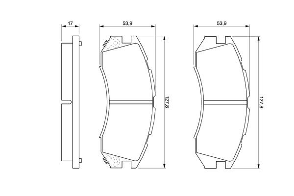 Гальмівні колодки Bosch 0986460984 ціна, від 22.80 USD