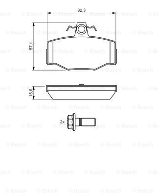 Купити 0986460993 Bosch Задні колодки