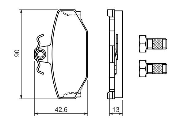 0986460995 Bosch Колодки гальмівні задні, дискові