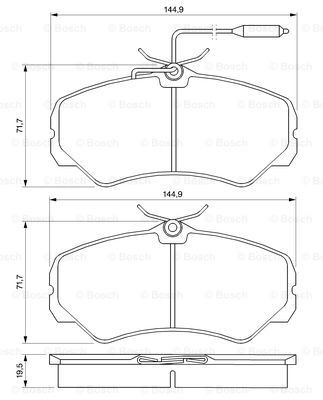0986460998 Bosch Передні гальмівні колодки