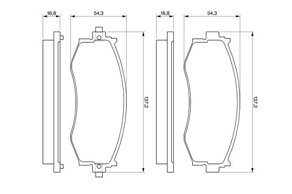 Тормозні колодки Bosch 0986461121