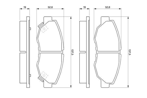 Купити 0986461124 Bosch Колодки гальмівні передні, дискові