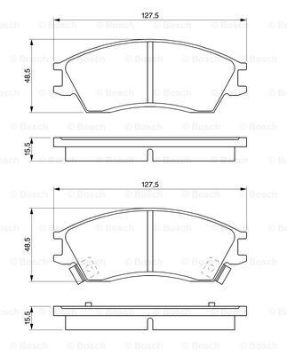 Передні тормозні колодки 0986461127 Bosch